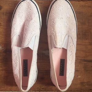 Sperry White slip on shoe